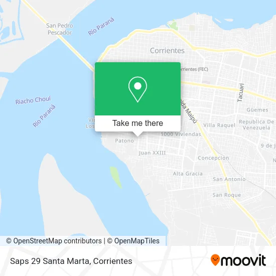 Saps 29 Santa Marta map