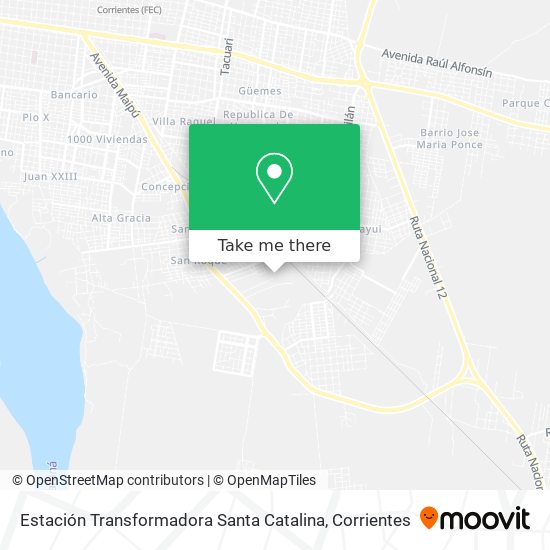 Mapa de Estación Transformadora Santa Catalina
