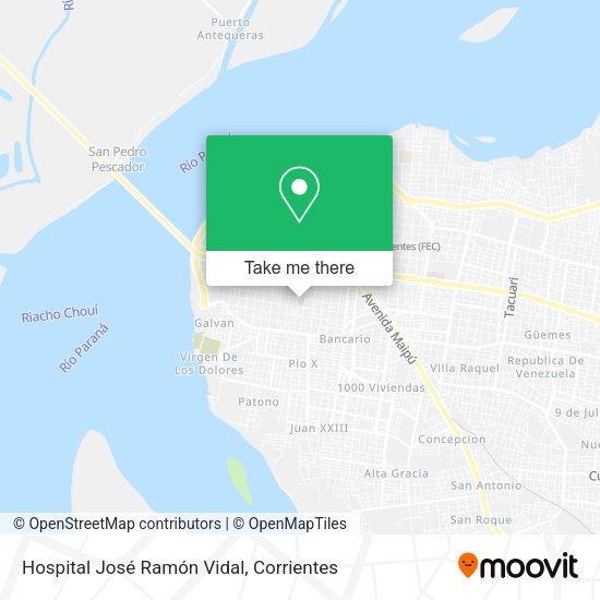 Hospital José Ramón Vidal map