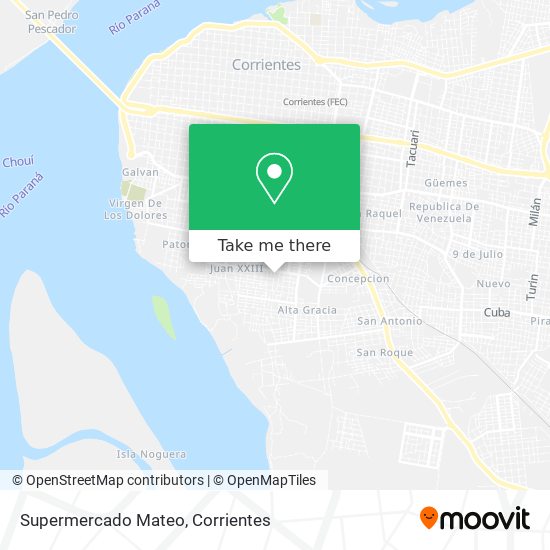 Mapa de Supermercado Mateo