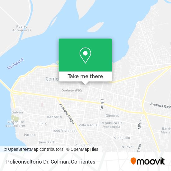Policonsultorio Dr. Colman map