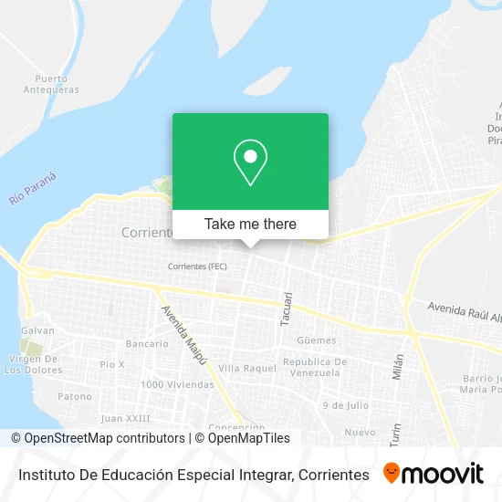 Mapa de Instituto De Educación Especial Integrar