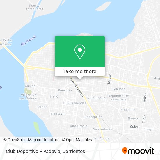 Mapa de Club Deportivo Rivadavia