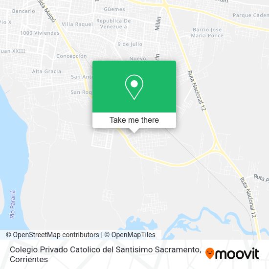 Colegio Privado Catolico del Santisimo Sacramento map