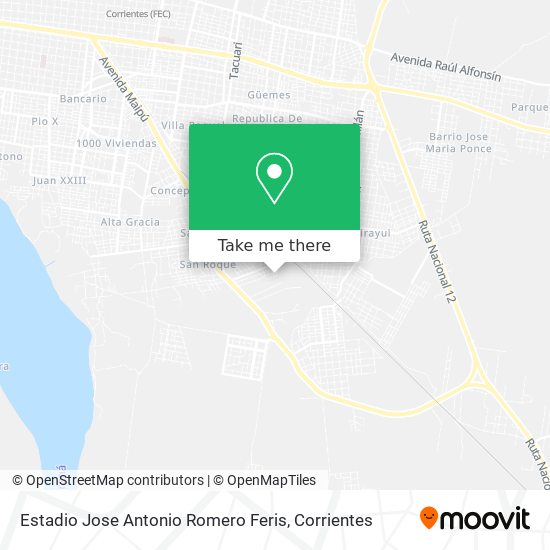 Estadio Jose Antonio Romero Feris map
