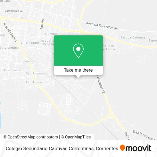 Mapa de Colegio Secundario Cautivas Correntinas
