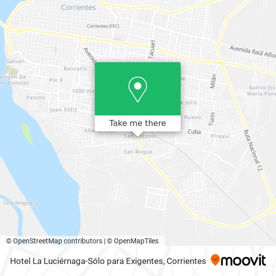 Mapa de Hotel La Luciérnaga-Sólo para Exigentes