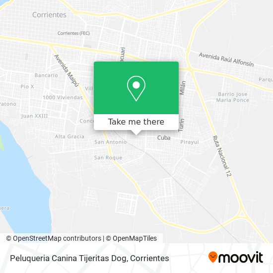 Mapa de Peluqueria Canina Tijeritas Dog