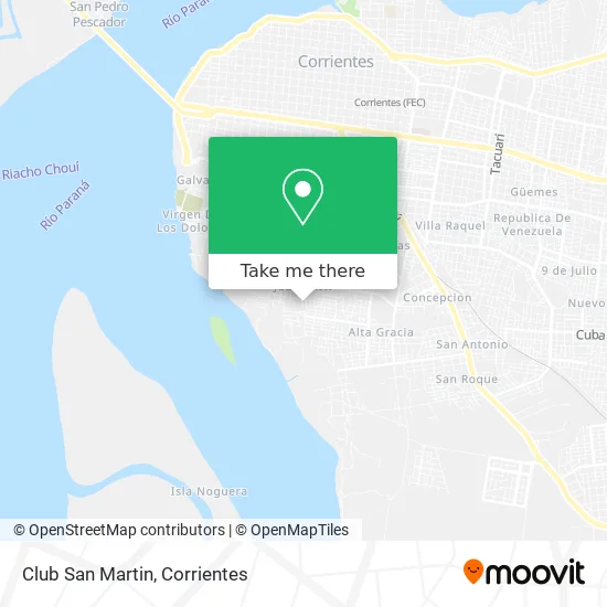 Club San Martin map