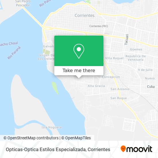 Opticas-Optica Estilos Especializada map