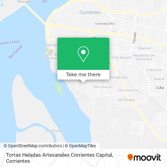 Tortas Heladas Artesanales Corrientes Capital map