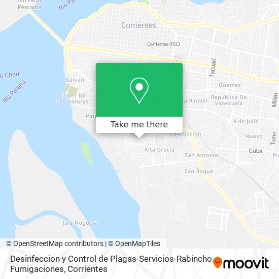 Desinfeccion y Control de Plagas-Servicios-Rabincho Fumigaciones map