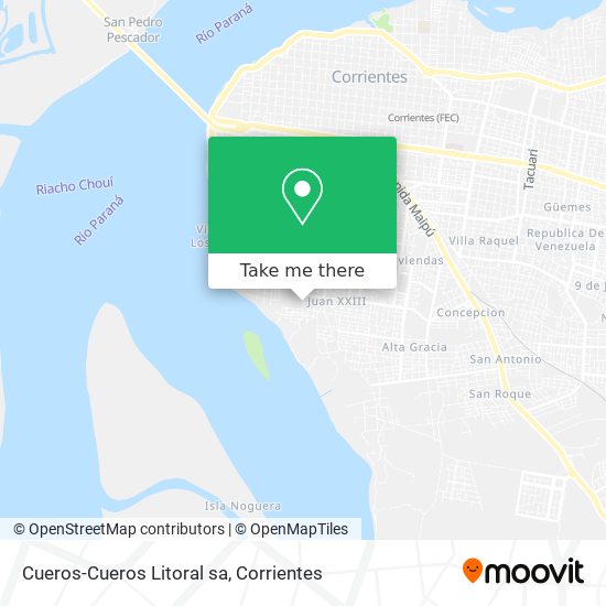 Mapa de Cueros-Cueros Litoral sa