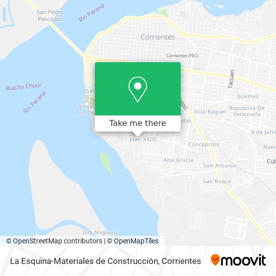 Mapa de La Esquina-Materiales de Construcción