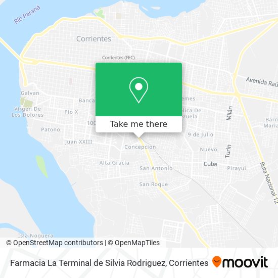 Mapa de Farmacia La Terminal de Silvia Rodriguez