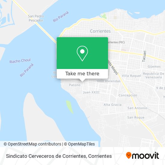 Sindicato Cerveceros de Corrientes map