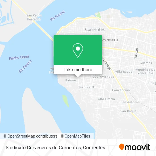 Sindicato Cerveceros de Corrientes map