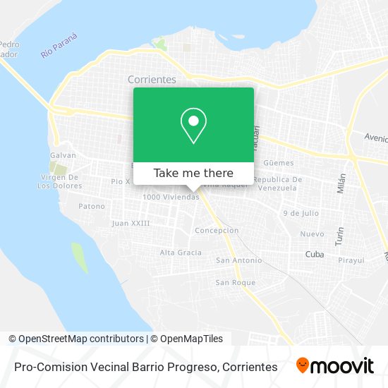 Mapa de Pro-Comision Vecinal Barrio Progreso