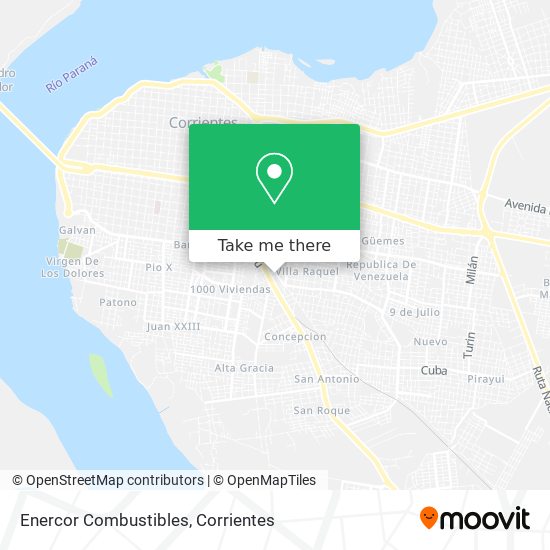 Mapa de Enercor Combustibles