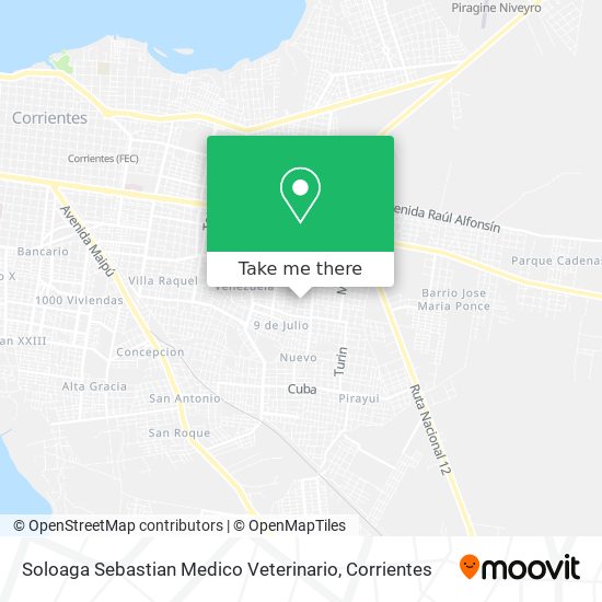 Mapa de Soloaga Sebastian Medico Veterinario