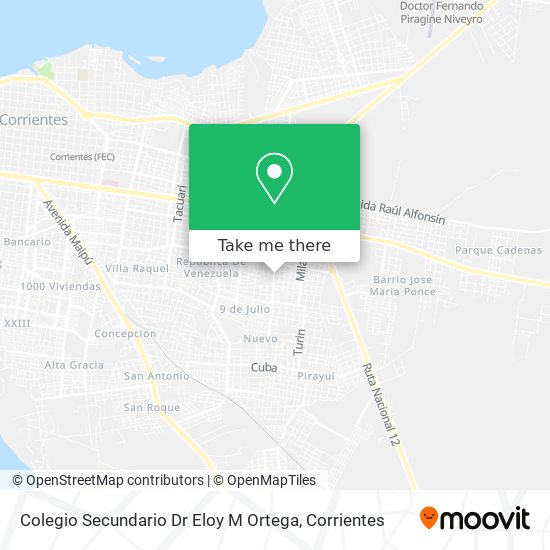 Colegio Secundario Dr Eloy M Ortega map