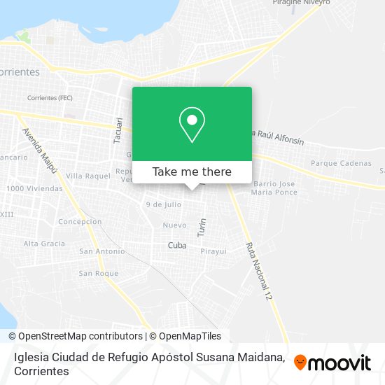 Iglesia Ciudad de Refugio Apóstol Susana Maidana map