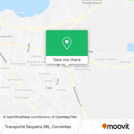 Mapa de Transporte Sequeira SRL