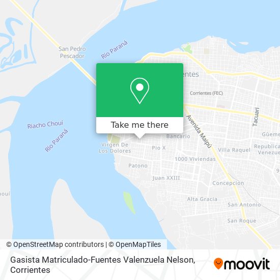 Mapa de Gasista Matriculado-Fuentes Valenzuela Nelson