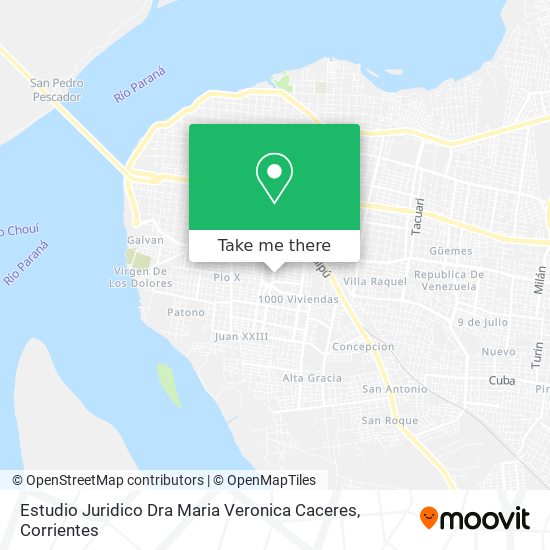 Estudio Juridico Dra Maria Veronica Caceres map