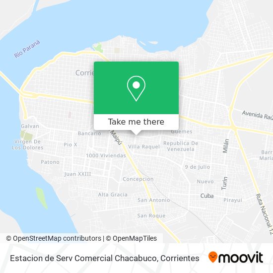 Mapa de Estacion de Serv Comercial Chacabuco