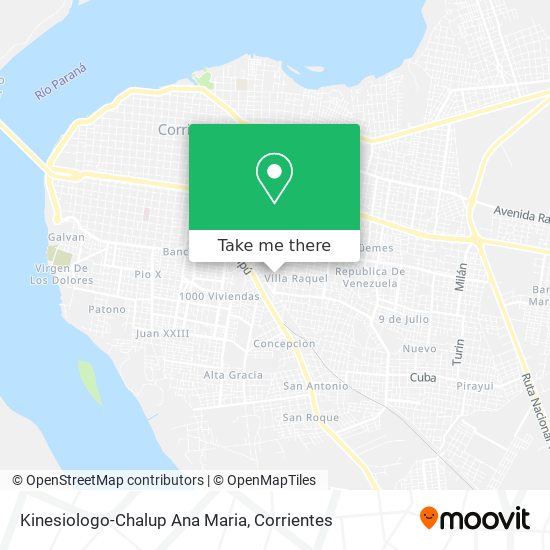 Kinesiologo-Chalup Ana Maria map