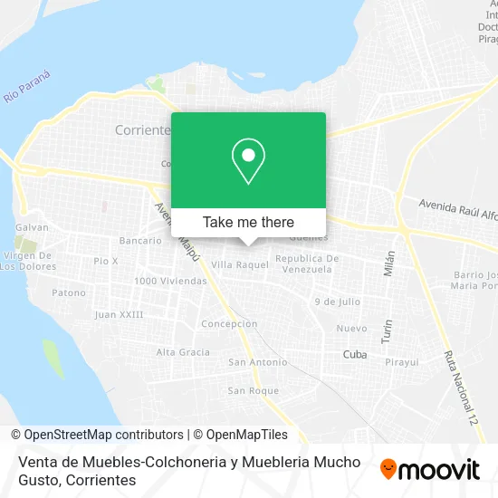 Venta de Muebles-Colchoneria y Muebleria Mucho Gusto map