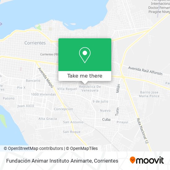 Fundación Animar Instituto Animarte map