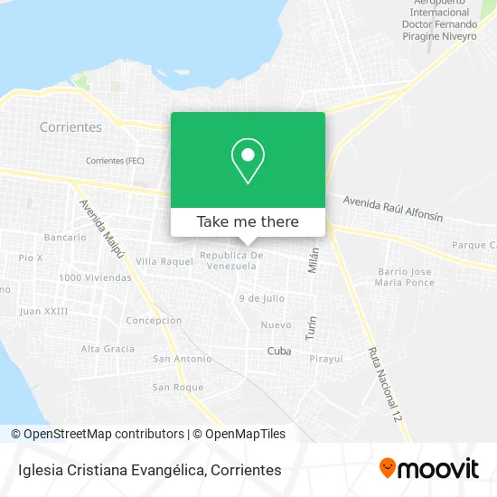 Mapa de Iglesia Cristiana Evangélica