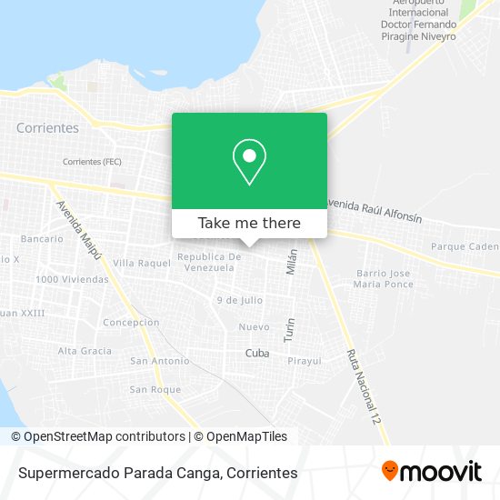 Mapa de Supermercado Parada Canga