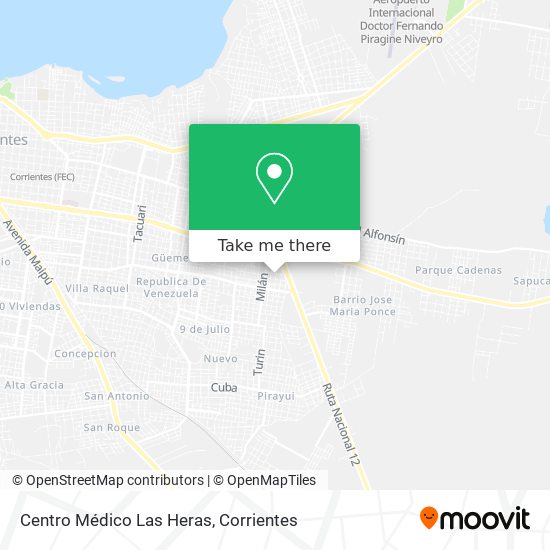 Centro Médico Las Heras map