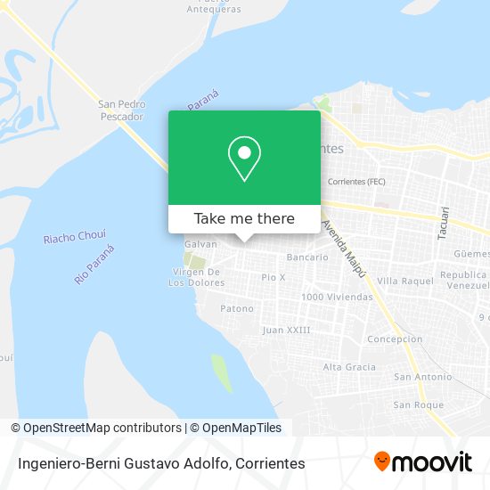 Ingeniero-Berni Gustavo Adolfo map