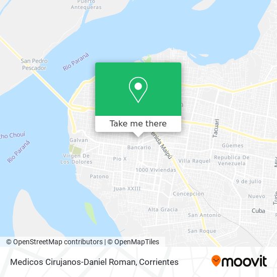 Medicos Cirujanos-Daniel Roman map