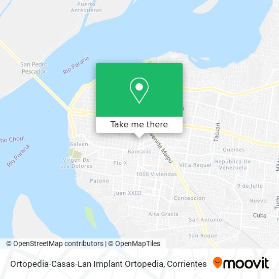 Ortopedia-Casas-Lan Implant Ortopedia map
