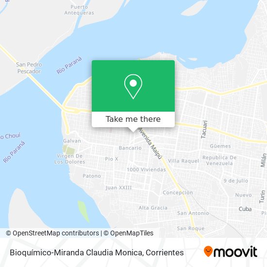 Bioquímico-Miranda Claudia Monica map