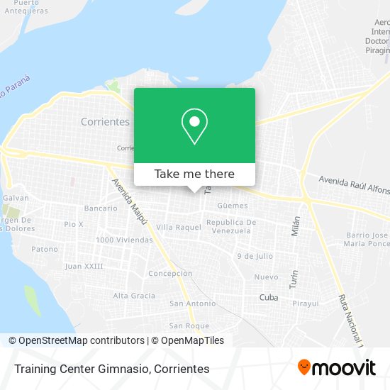Mapa de Training Center Gimnasio