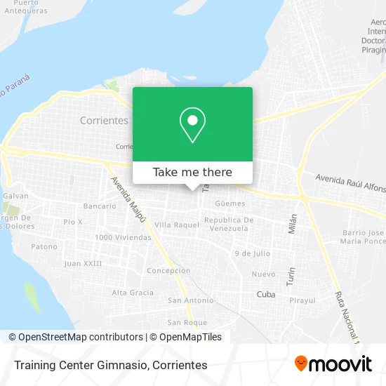 Training Center Gimnasio map