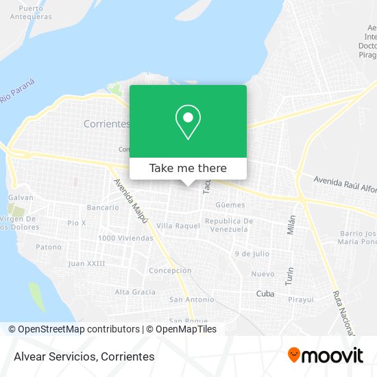 Mapa de Alvear Servicios
