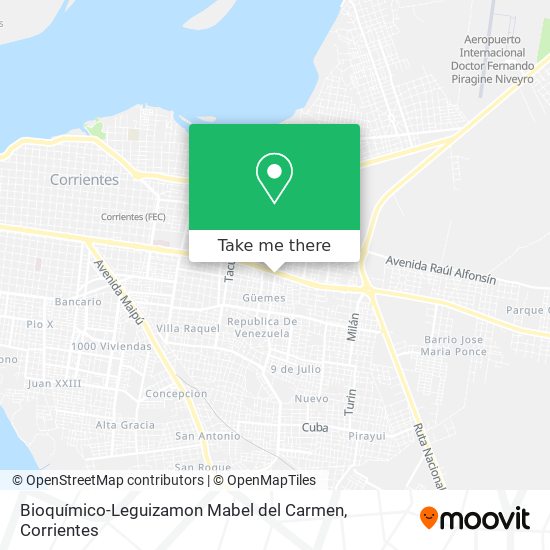 Mapa de Bioquímico-Leguizamon Mabel del Carmen