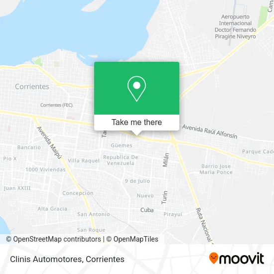 Mapa de Clinis Automotores