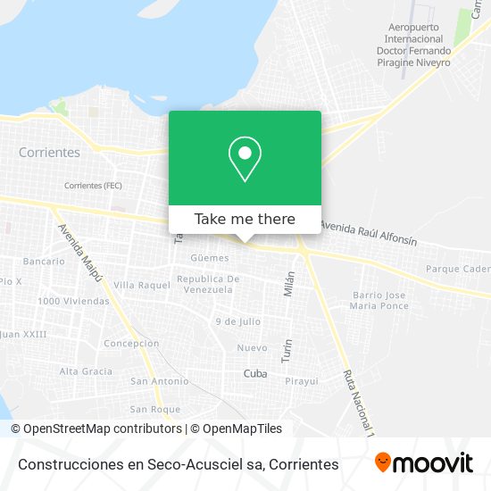 Mapa de Construcciones en Seco-Acusciel sa