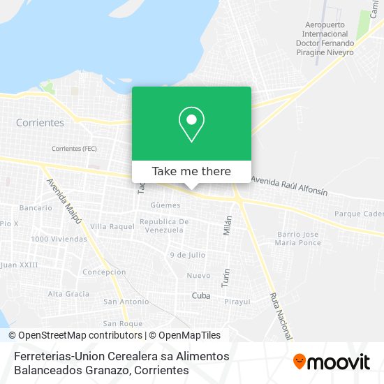 Ferreterias-Union Cerealera sa Alimentos Balanceados Granazo map