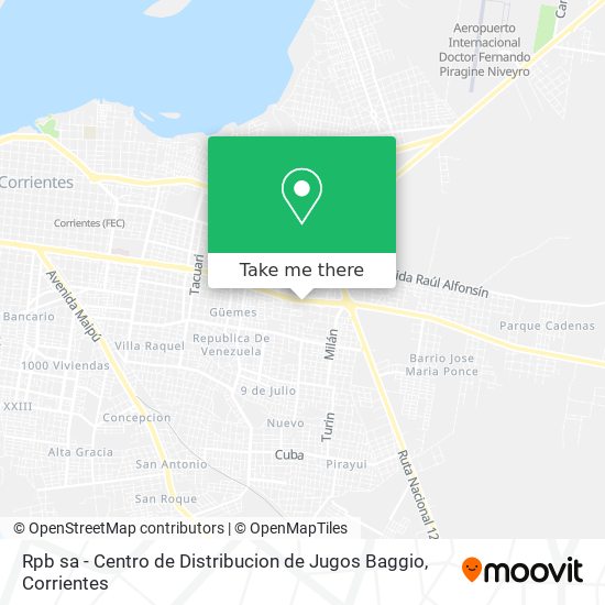 Rpb sa - Centro de Distribucion de Jugos Baggio map