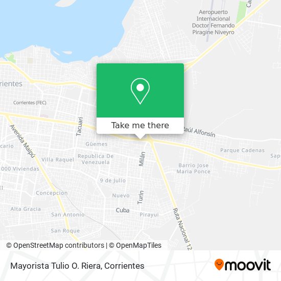 Mapa de Mayorista Tulio O. Riera