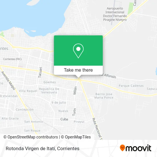 Mapa de Rotonda Virgen de Itatí